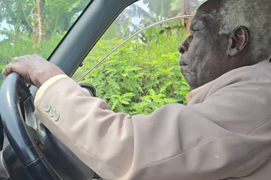 At 103, Fenekansi Rwamwire Still Drives, Farms and Walks With a Spring in his Feet