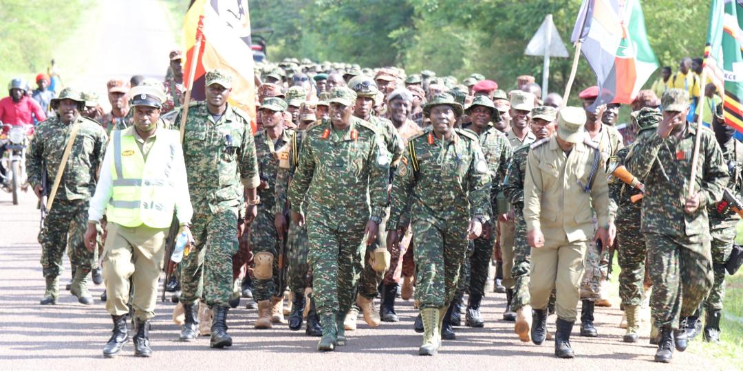 UPDF Motorized Infantry Division Completes 30km Route March in Nakasongola