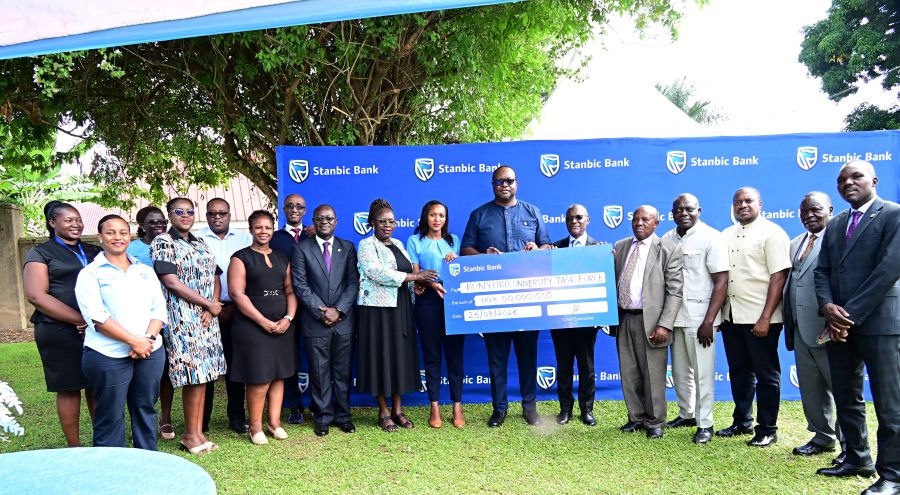 Bunyoro University gets Shs50 million for ICT hub from Stanbic Bank