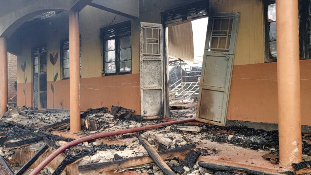Property Destroyed as Fire Guts Mbale's Elgon Junior Christian School Dormitory