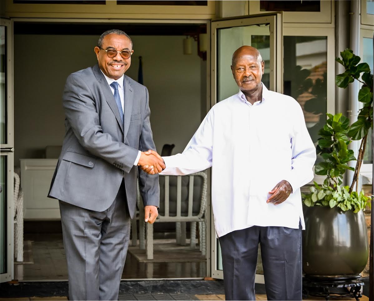 Museveni Meets Former Ethiopian Prime Minister Hailemariam Desalegn