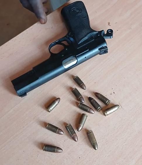 Pistol Recovered as Police Arrest 16 in Entebbe Crackdown
