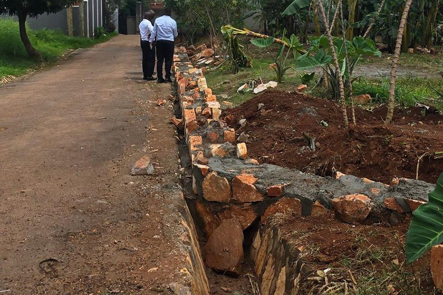 Audacious Encroacher Builds Into Drainage Channel