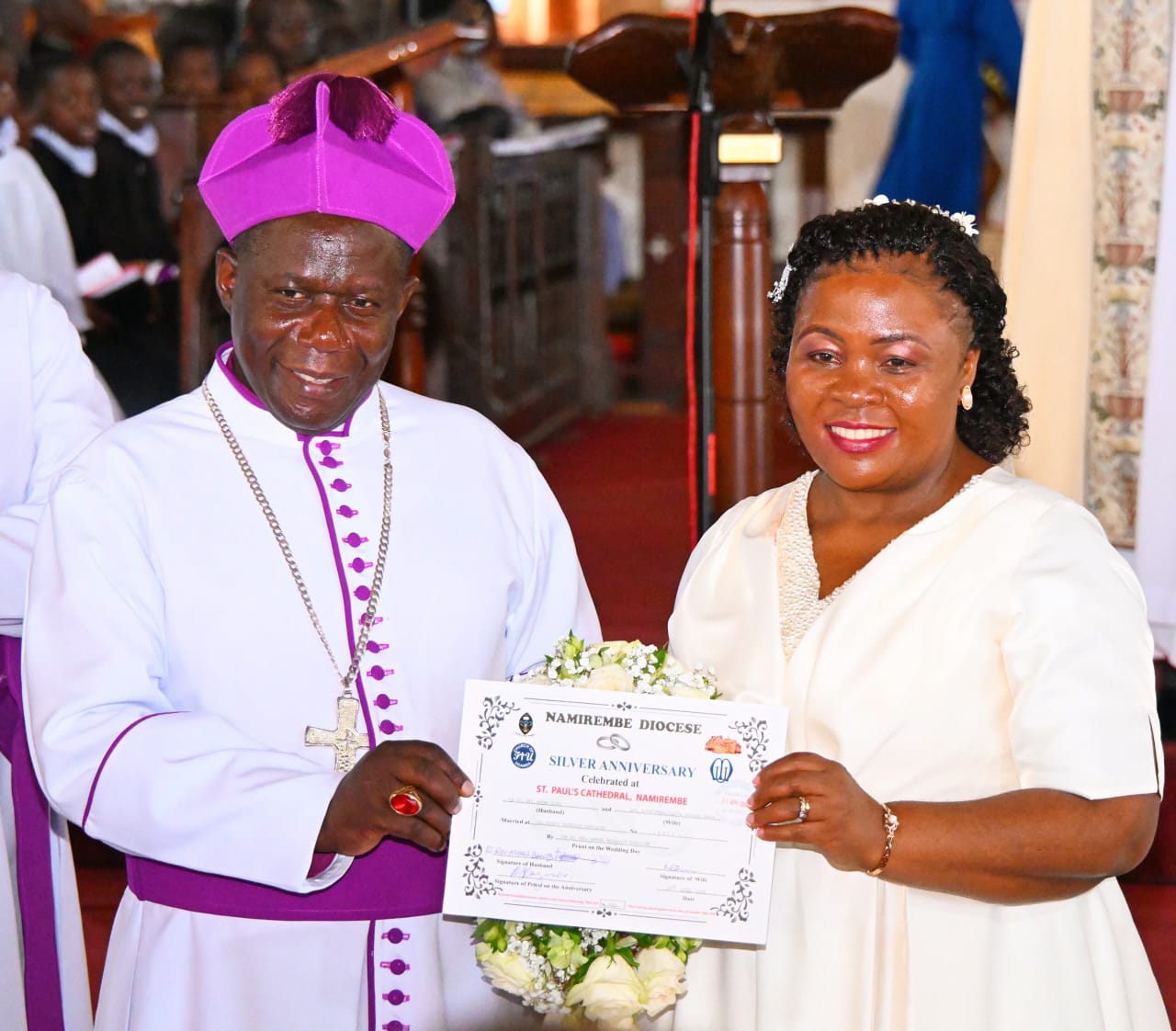 Museveni Hails Bishop Banja’s 25-Year Marriage Jubilee as Model of Faith and Resilience