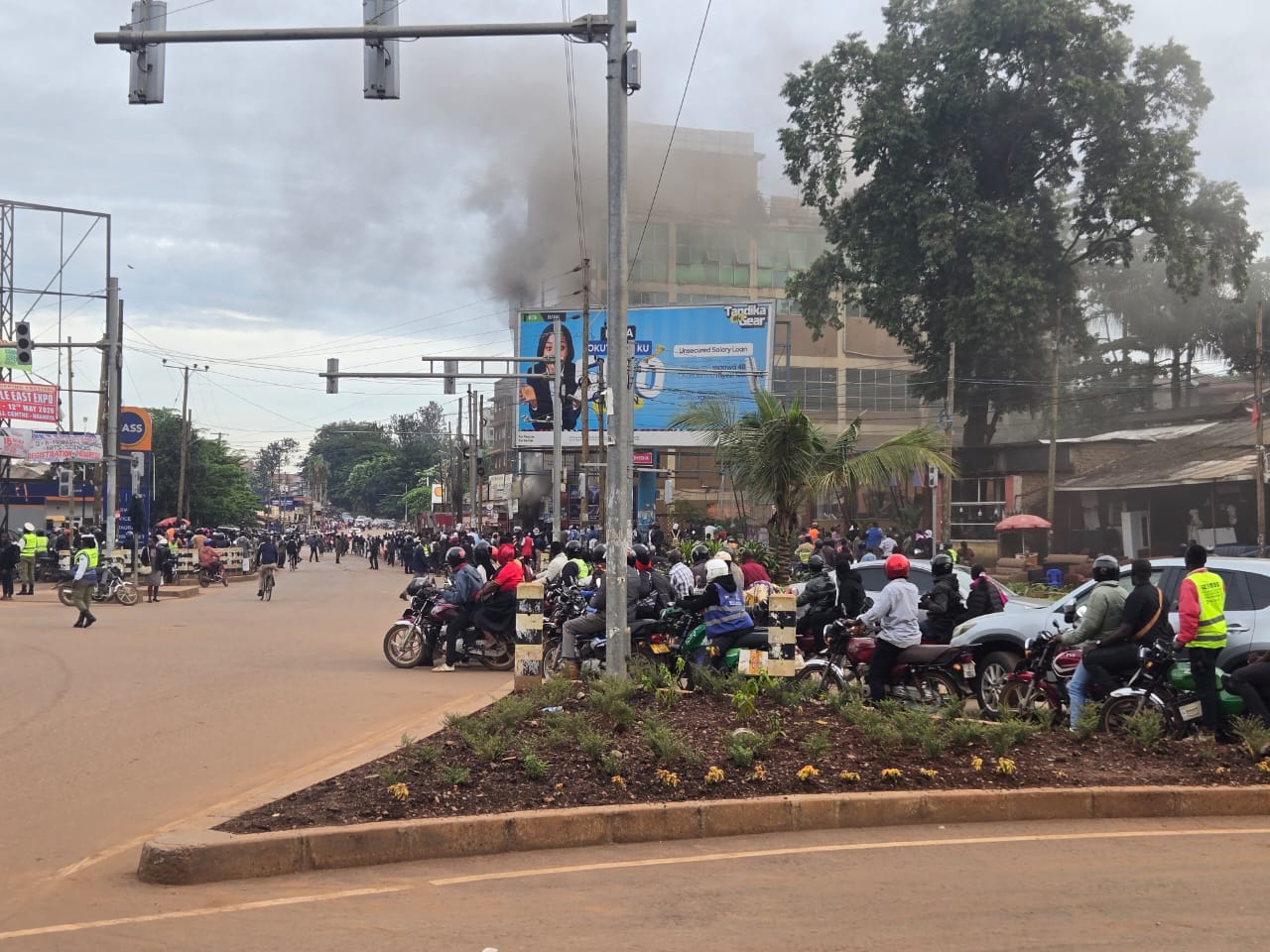 BREAKING: Fire Engulfs Haruna Tower in Wandegeya