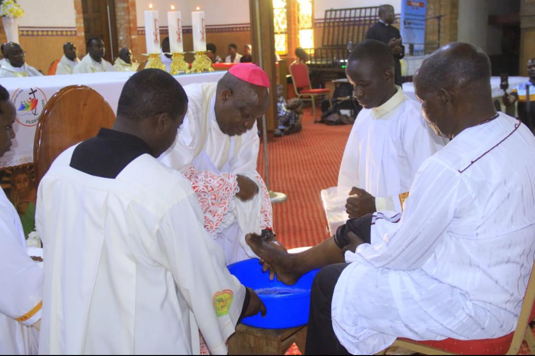 Bishop Jjumba Calls for Humility During Holy Thursday Celebrations in Masaka