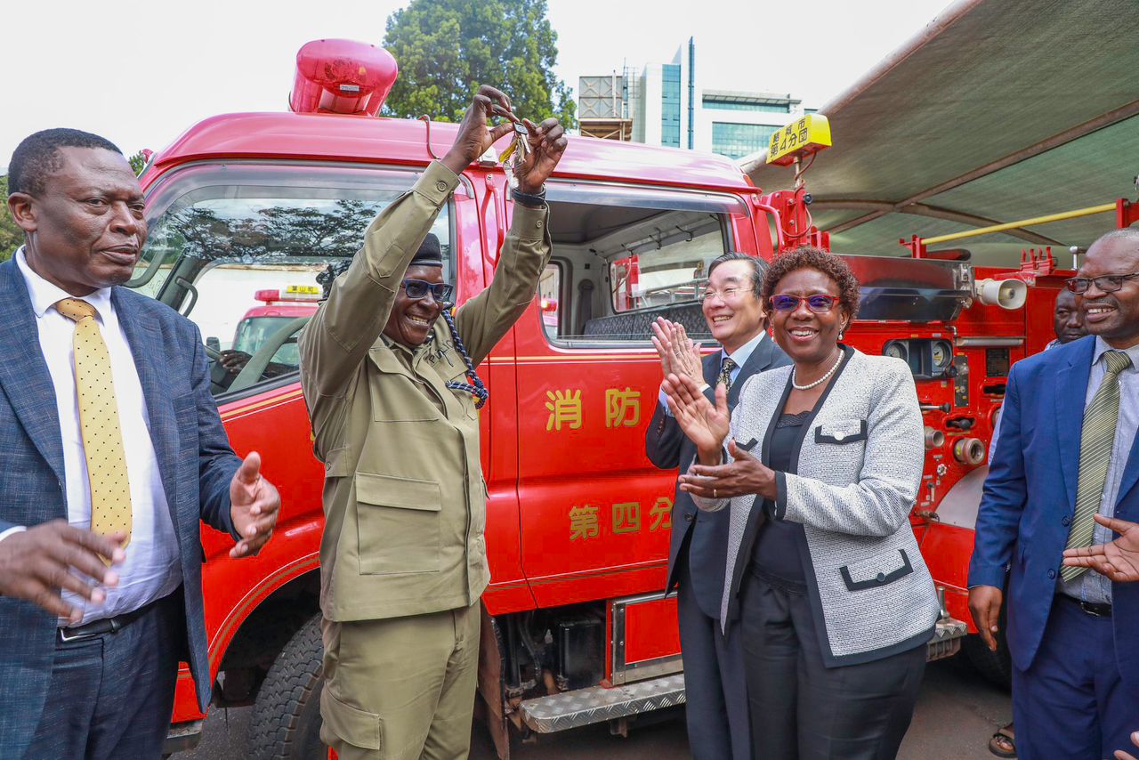 Japan Donates Seven Fire Trucks to Police to Boost Uganda’s Emergency Response