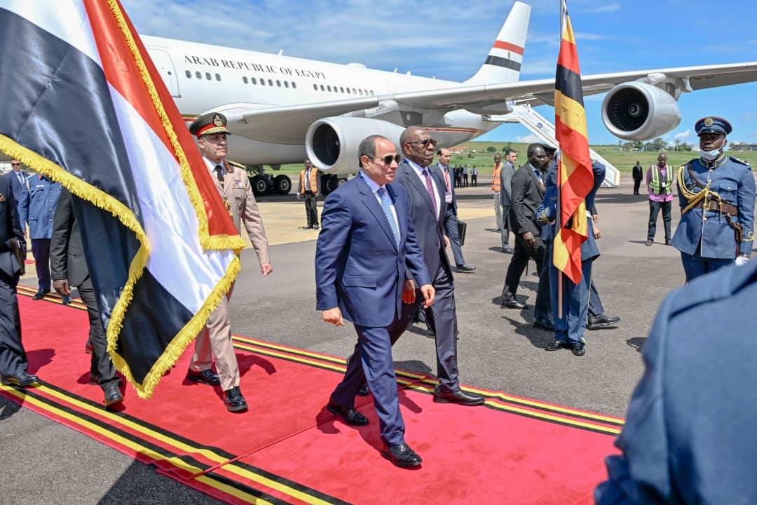 Egypt’s President El-Sisi Arrives in Uganda for High-Level State Visit