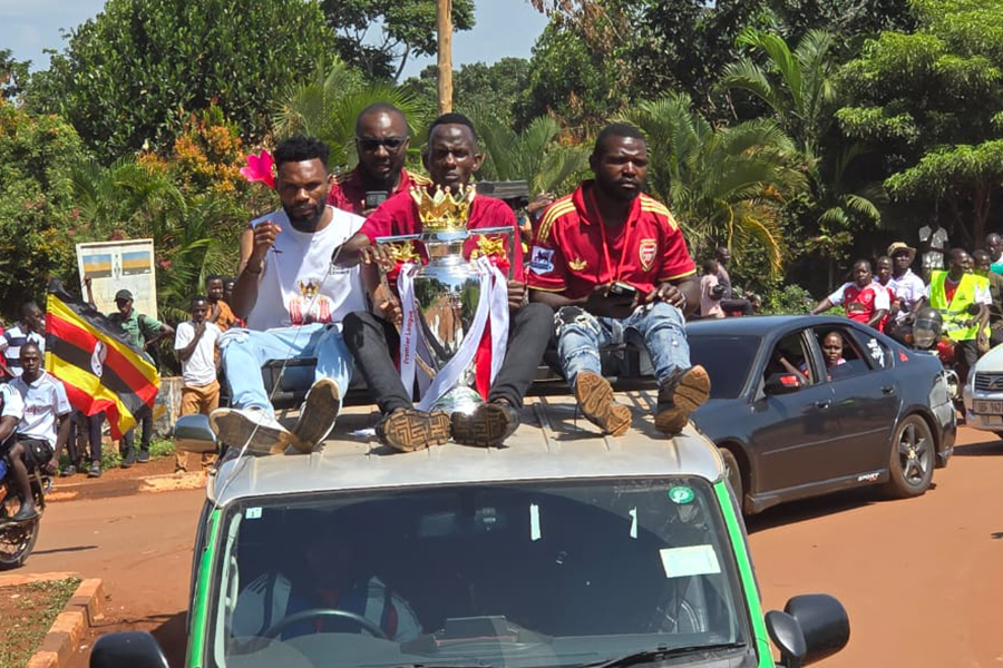 Arsenal Fans Bring Jinja–Iganga Highway to a Standstill in Title Celebrations