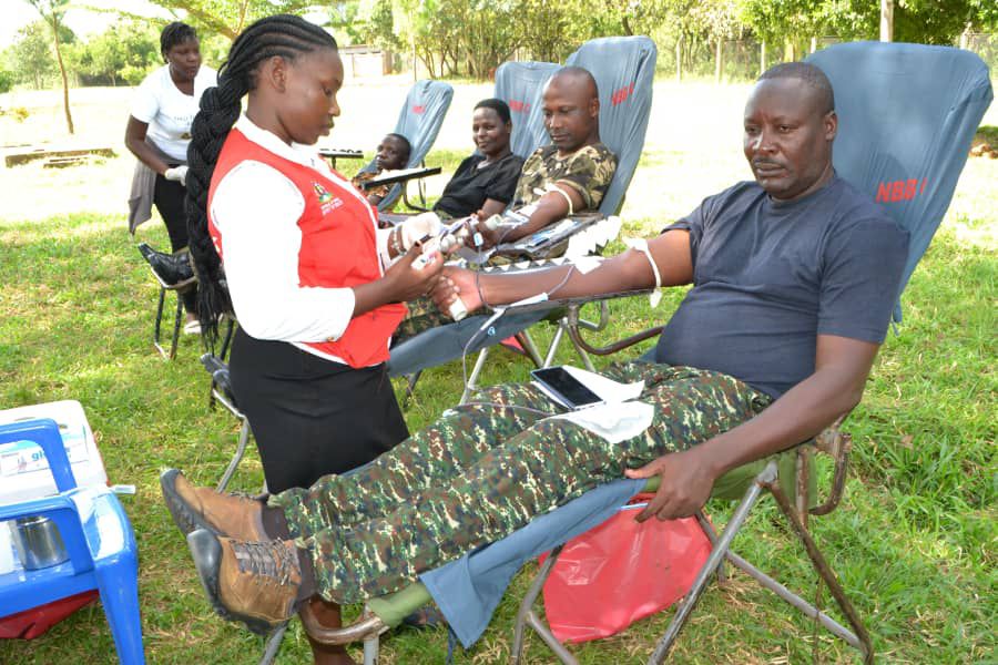 UPDF Officers, Soldiers Rally to Save Lives Through Blood Donation in Nakasongola