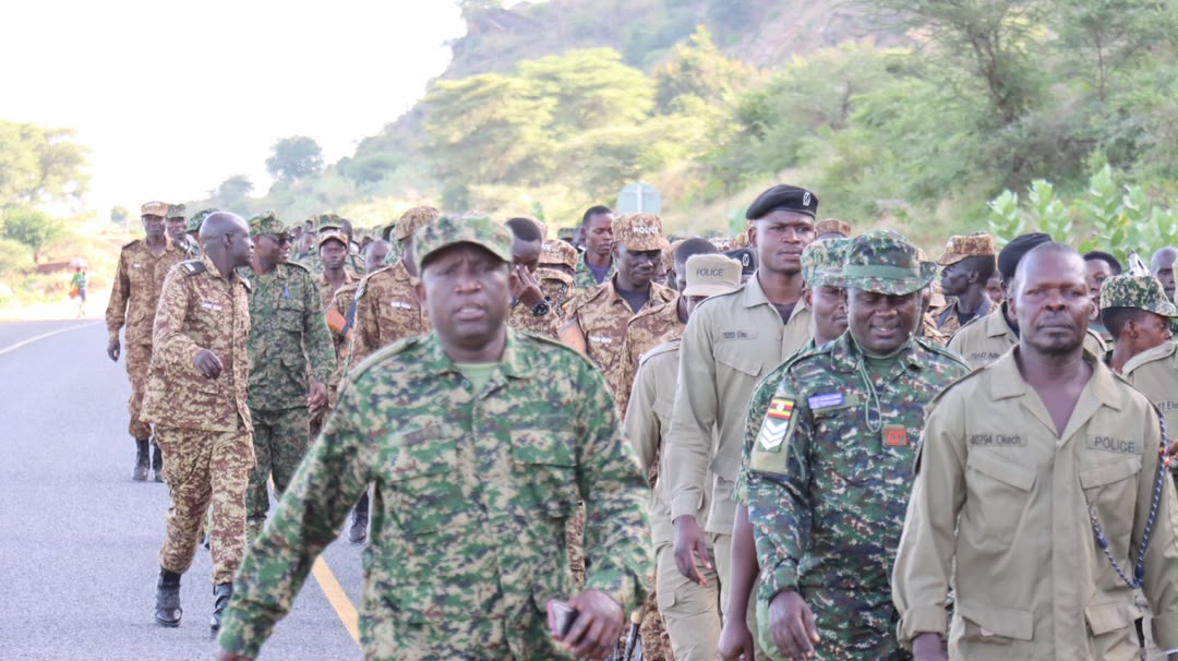 UPDF, Police Conduct Joint 25km Route March to Boost Readiness in Karamoja