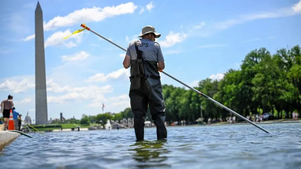 Trump says repairs to algae-plagued Reflecting Pool will begin immediately
