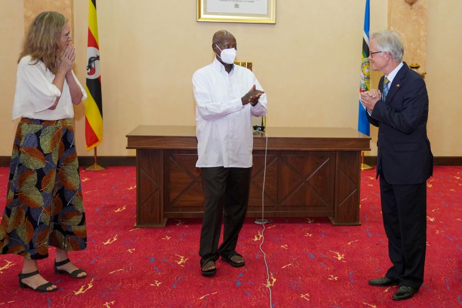 Museveni Bids Farewell to Outgoing Germany Ambassador