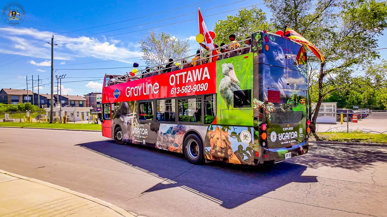 Uganda High Commission Unveils 'Destination Uganda' Double-Decker Bus in Ottawa Tourism Drive