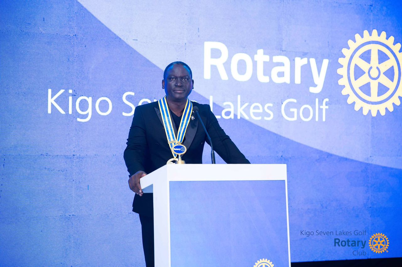 Kin Kariisa Hands Over Rotary Club of Kigo Seven Lakes Golf Presidency to Maria Odido