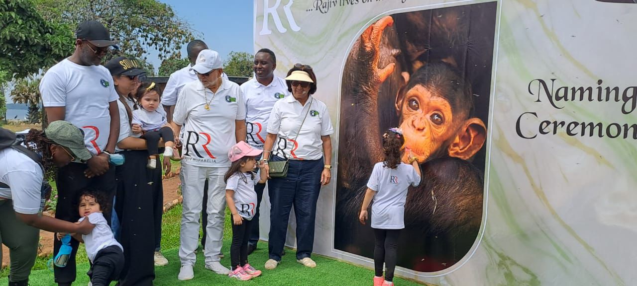 Sudhir Donates Shs50 Million to Chimpanzee Conservation, Family Adopts Baby Chimp Named ‘RR’