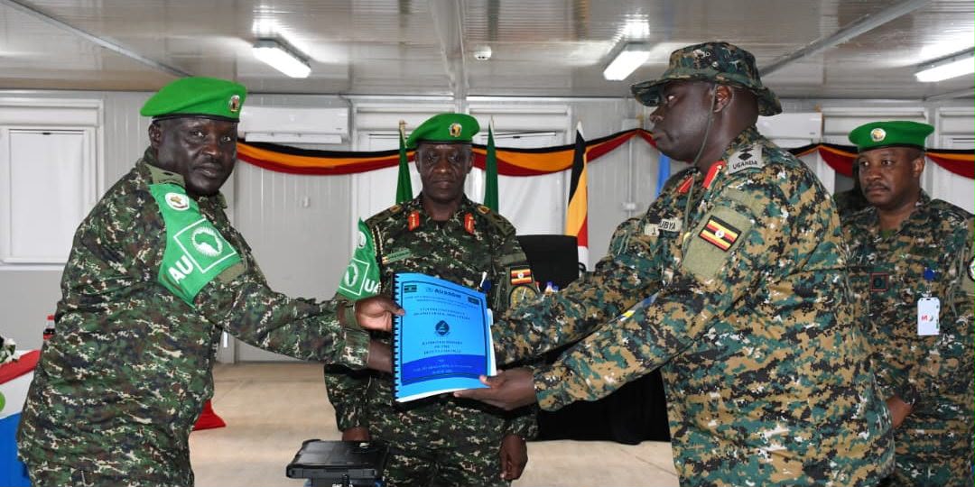 Brig Jackson Kayanja  Commends Outgoing Deputy Contingent Commander for Advancing AUSSOM Mission Success
