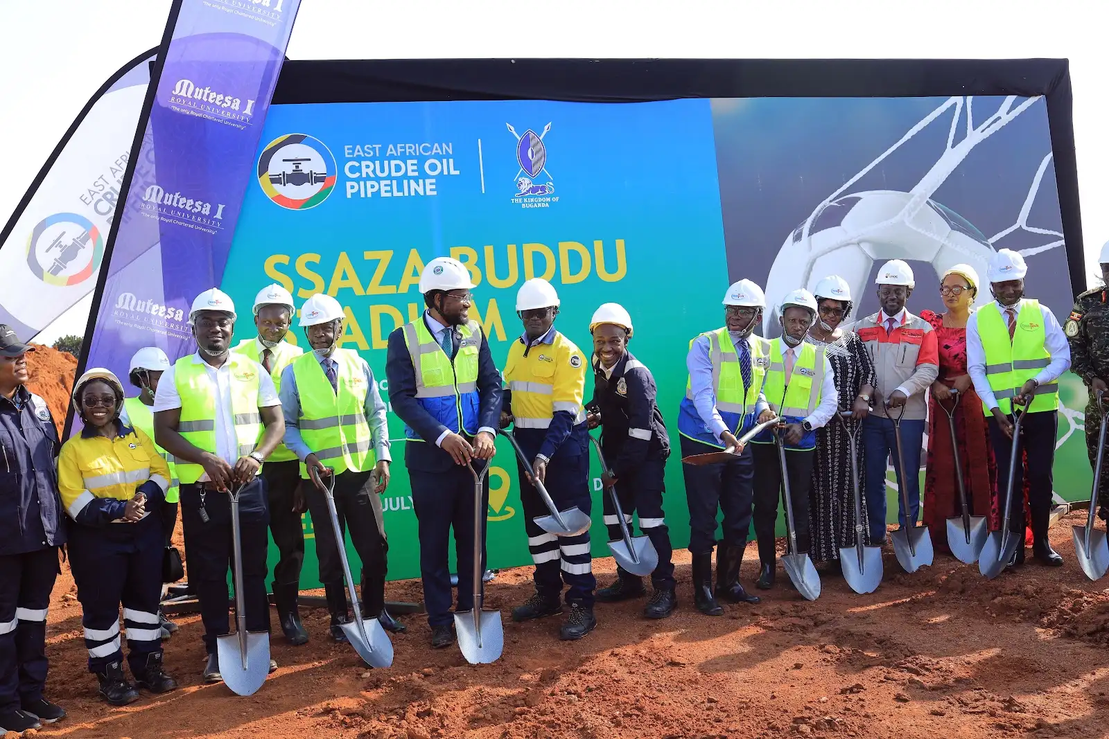 EACOP, Buganda Kingdom Break Ground for Kabaka Daudi Chwa II Stadium in Masaka
