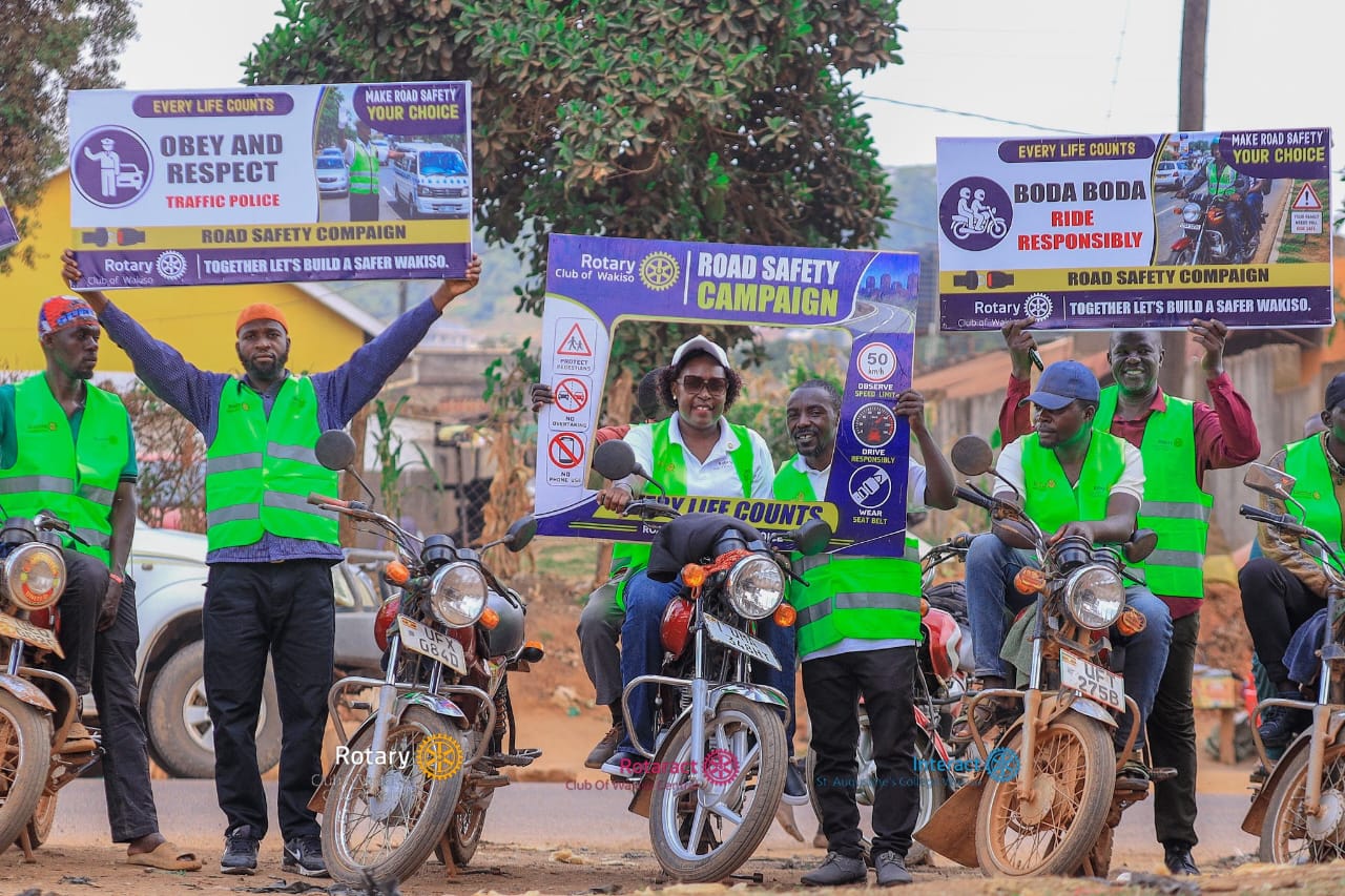 Police, Rotary Launch Road Safety Campaign as Uganda’s Crash Numbers Rise