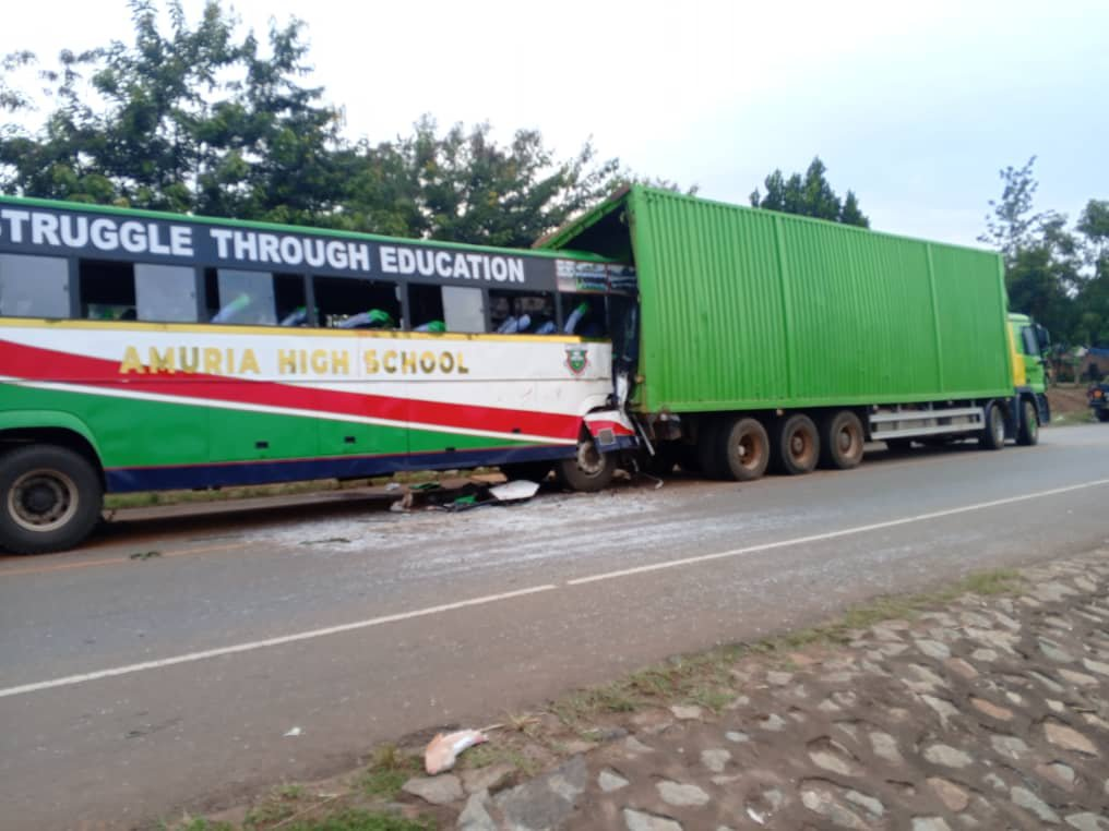 One Dead, 15 Injured as School Bus Rams Stationary Trailer on Mbale–Iganga Highway