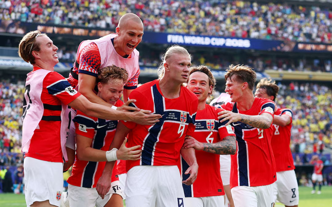 Haaland scores twice as Norway knock Brazil out