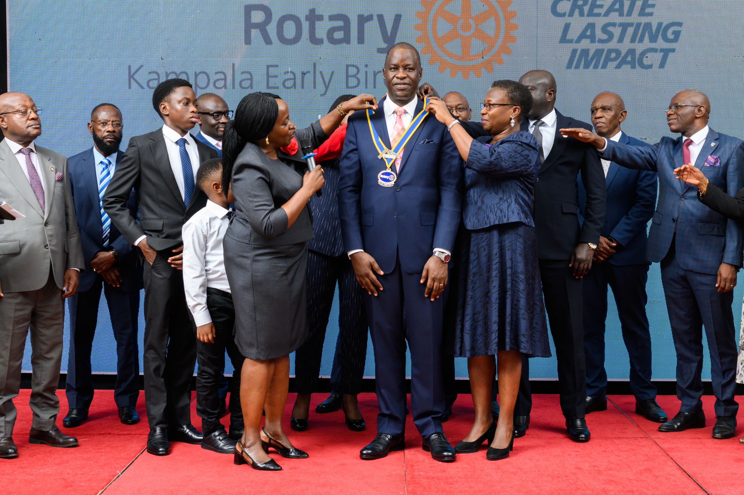 Rotary Club of Kampala Early Bird Installs Sam Ntulume as Seventh President
