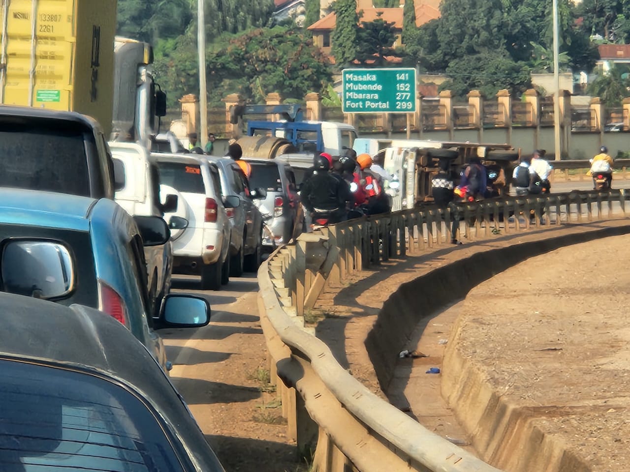 Overturned Truck Causes Major Traffic Snarl-up on Northern Bypass