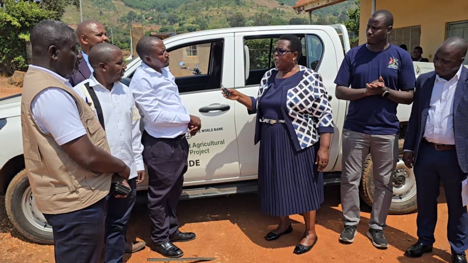 Mubende Receives Climate Smart Agriculture Vehicle, Distributes 43,000 Hand Hoes to Farmers