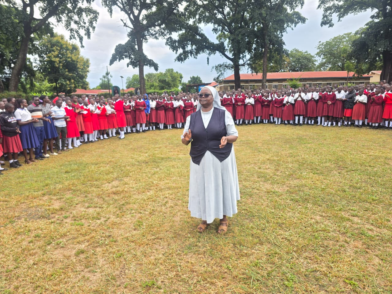 St Mary’s Assumpta Girls Students Honour Gen Moses Ali