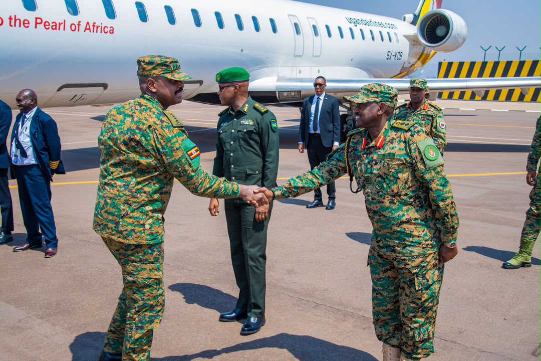 Gen Muhoozi in Kigali for Official Defence Cooperation Visit