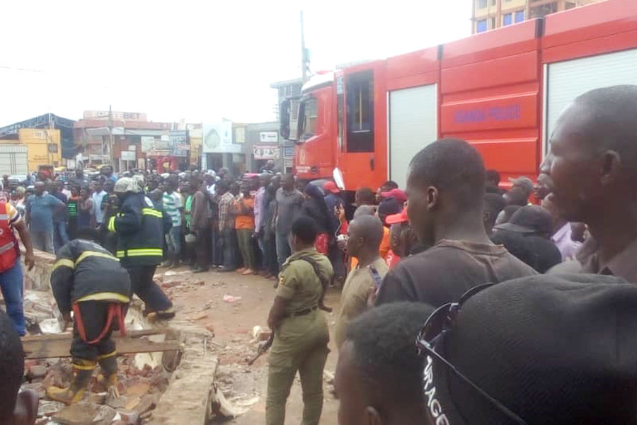 Jinja's famous old Tata Owen Supermarket building collapses on workers
