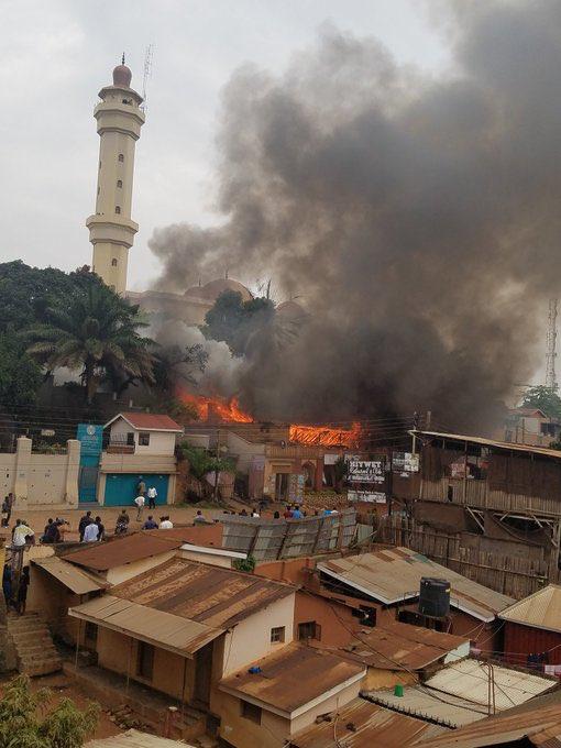 Property worth millions lost as fire guts bar near Gadaffi Mosque