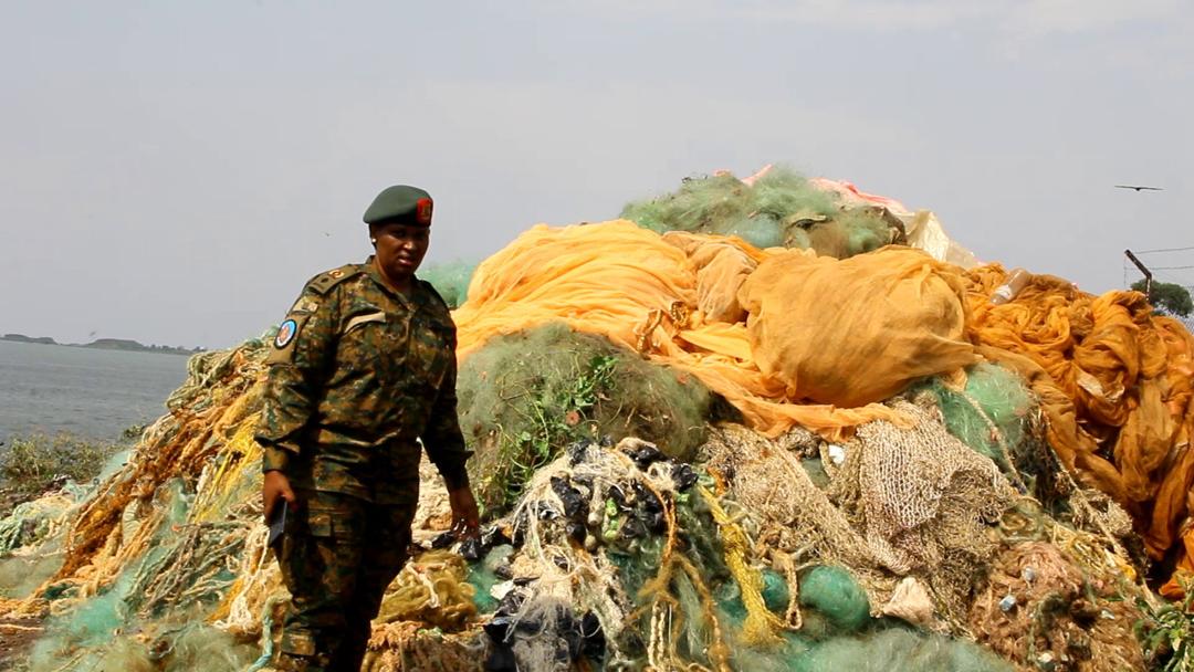 FPU destroys illegal fishing gear worth Shs8.6bn in Entebbe