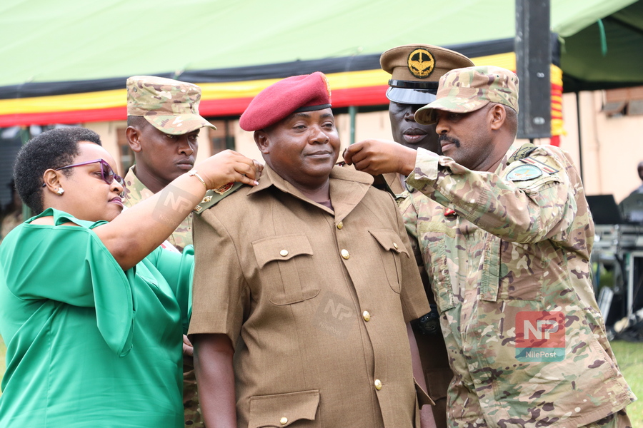 Promoted SFC officers decorated in Entebbe