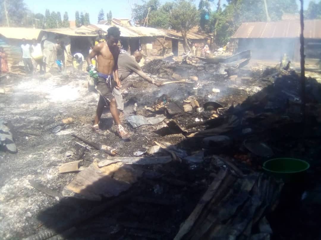 Fire guts Masese slum