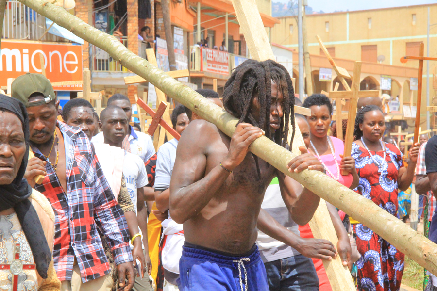 Rastafaris join Christians in Kabale for Way of the Cross