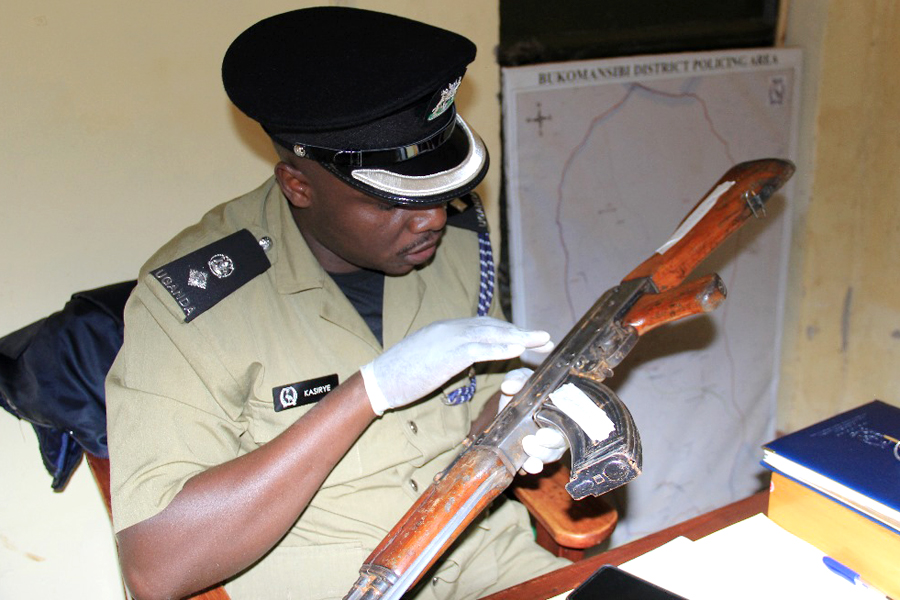 Stolen police gun recovered after resident thwarts armed robber