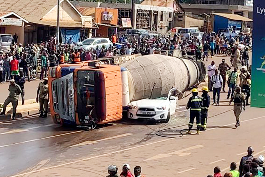 BREAKING: Family feared dead after cement mixer truck crushes car