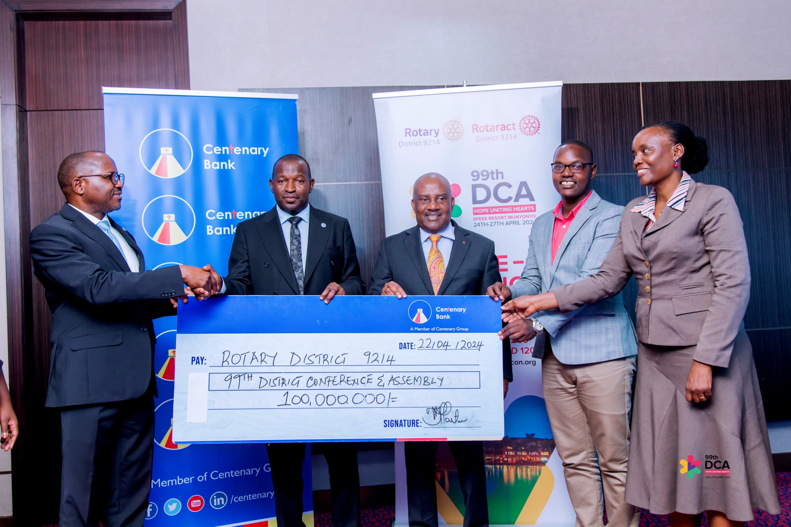 Centenary Bank commits Shs100m to Rotary District Conference