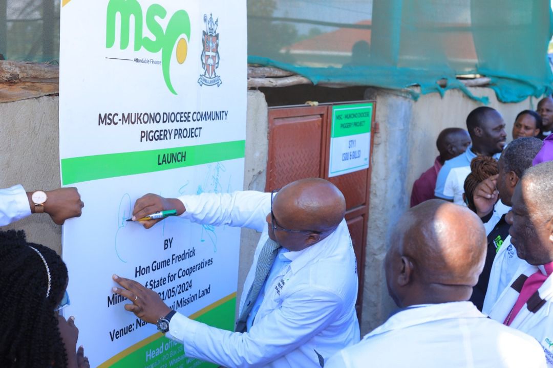 Microfinance Support Centre, Mukono Diocese launch piggery project
