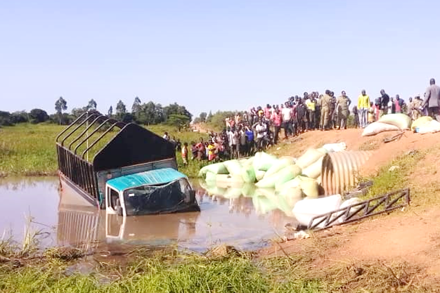 Five traders killed as truck plunges into river