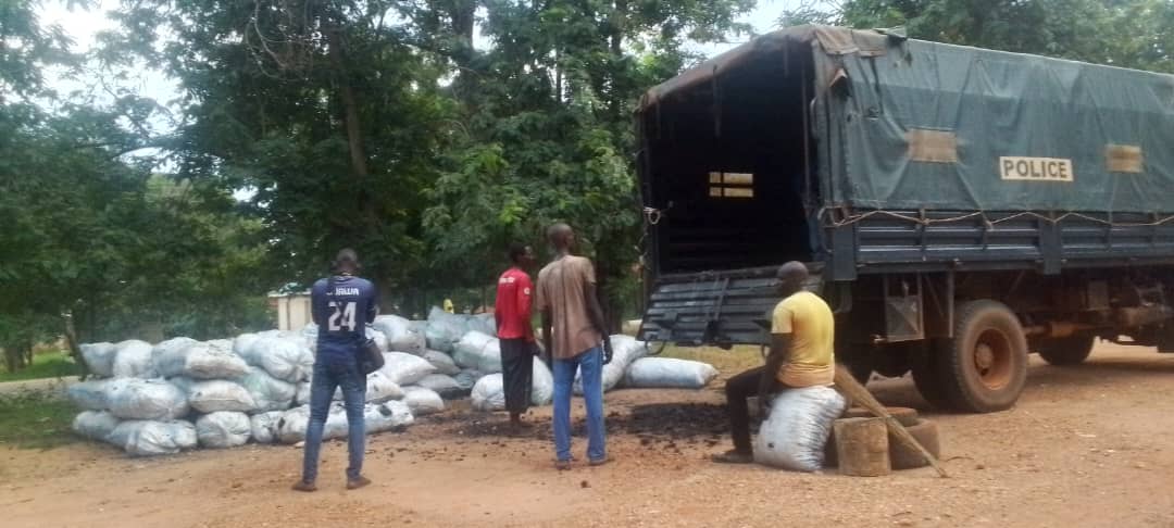Police truck intercepted transporting banned charcoal in Kitgum