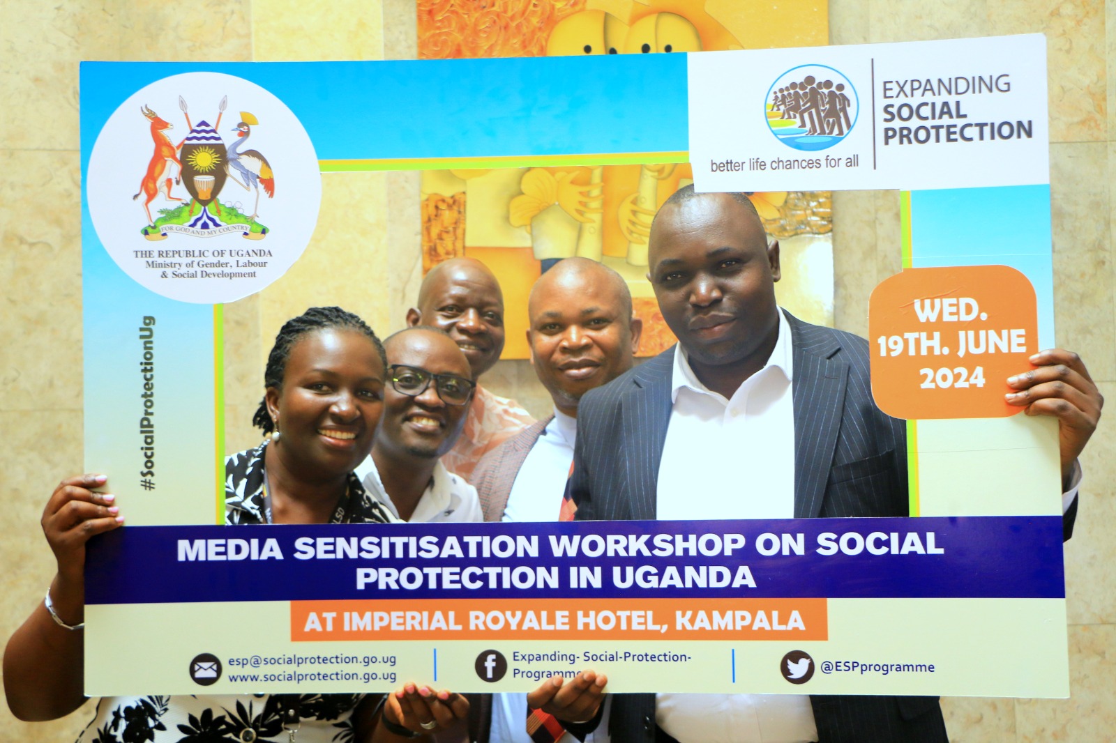 Ugandan media trained  on social  protection.