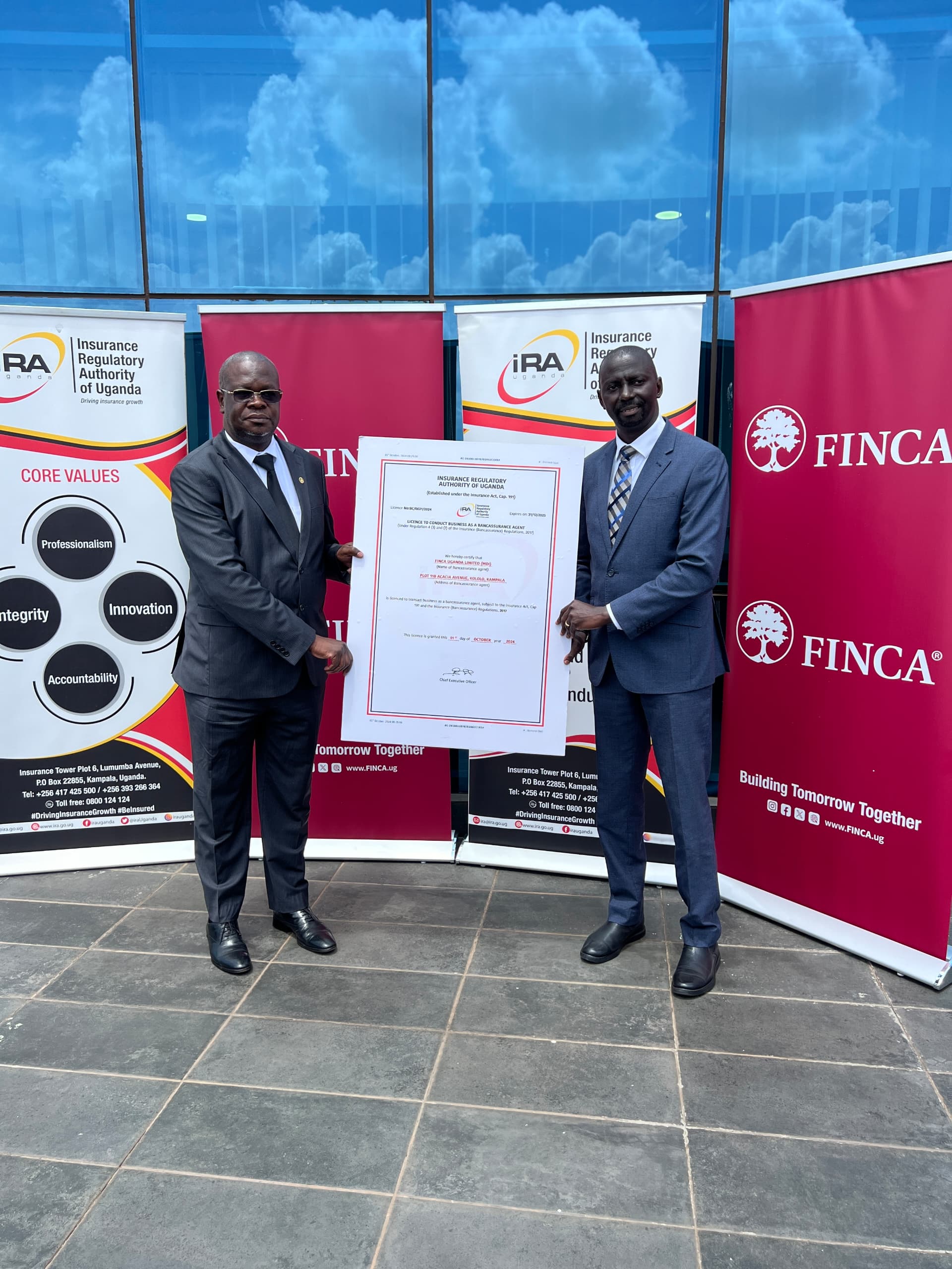 FINCA Uganda acquires Bancassurance license from IRA