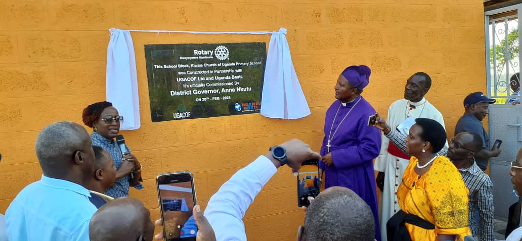 Rotary Club of Bweyogerere Namboole donates classroom block, borehole to Buikwe school