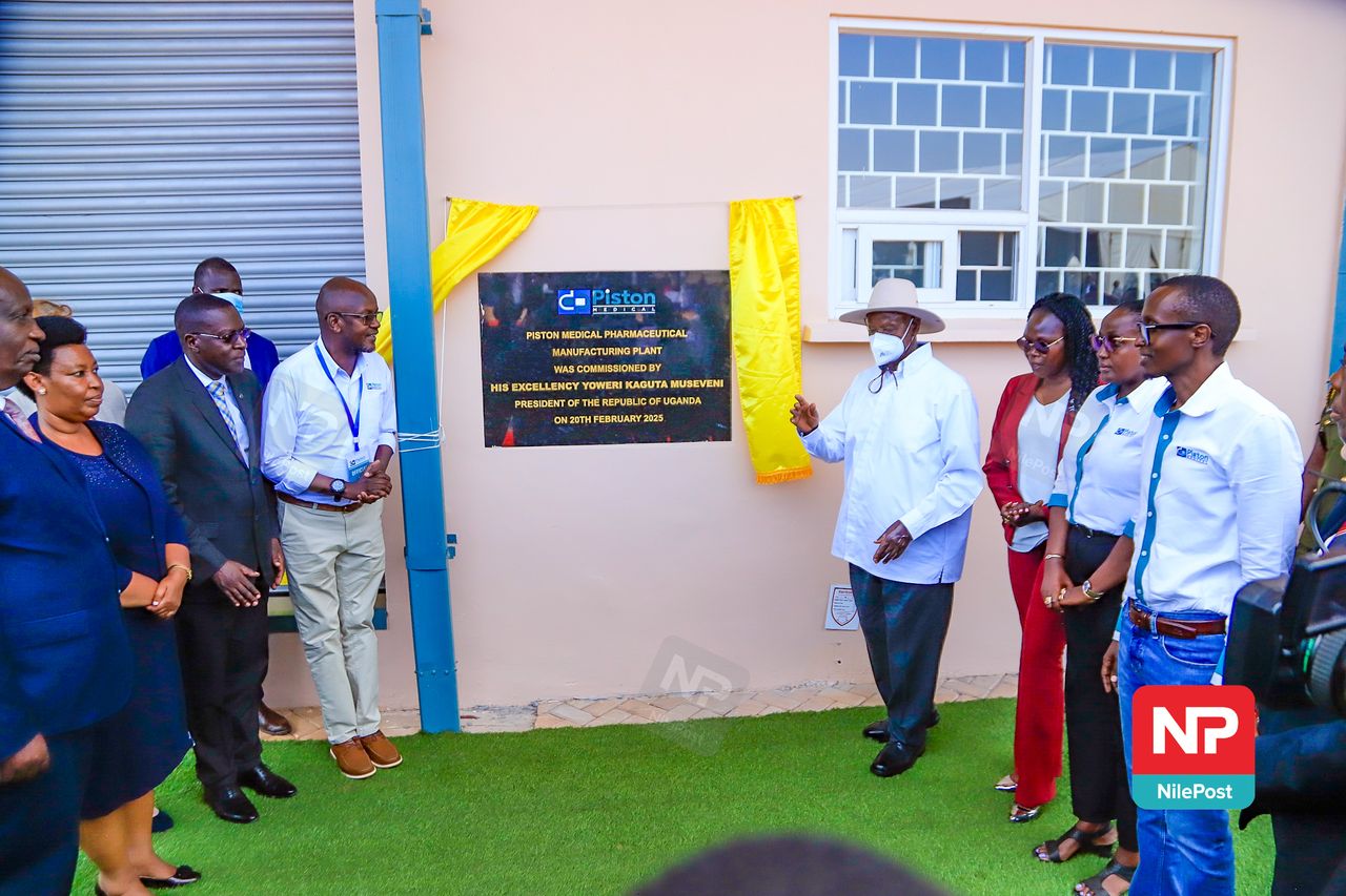 Museveni commissions Piston medical factory to boost local pharmaceutical production