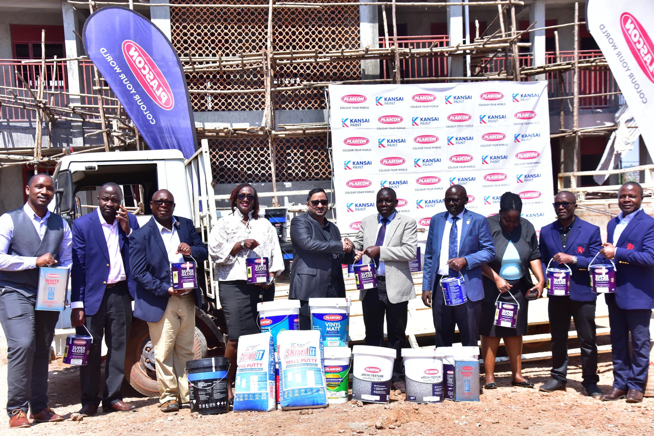 Plascon donates paint worth shs23m to support completion of Budo Junior girls' dormitory