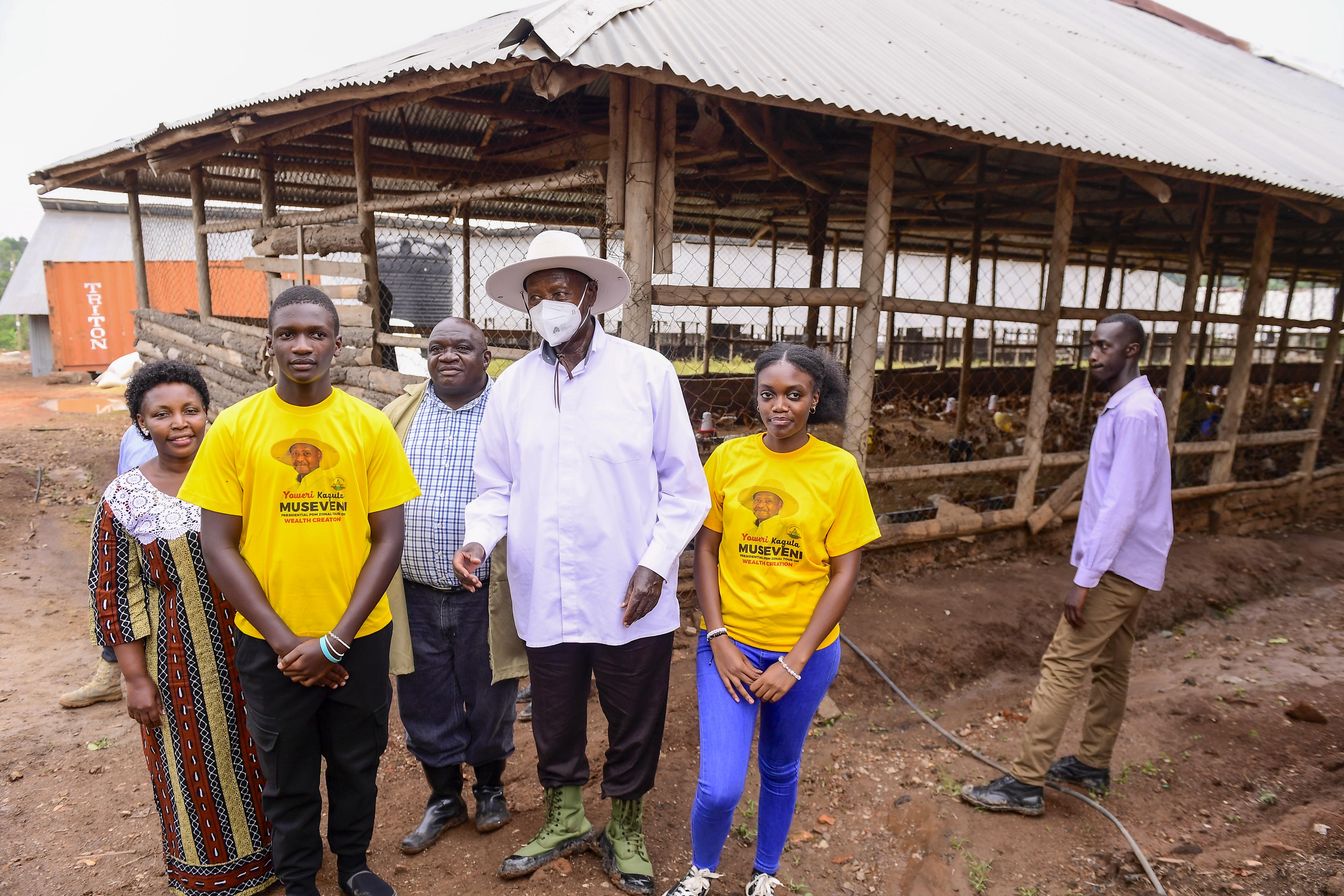 Museveni pledges support to successful Hoima farmer to grow big