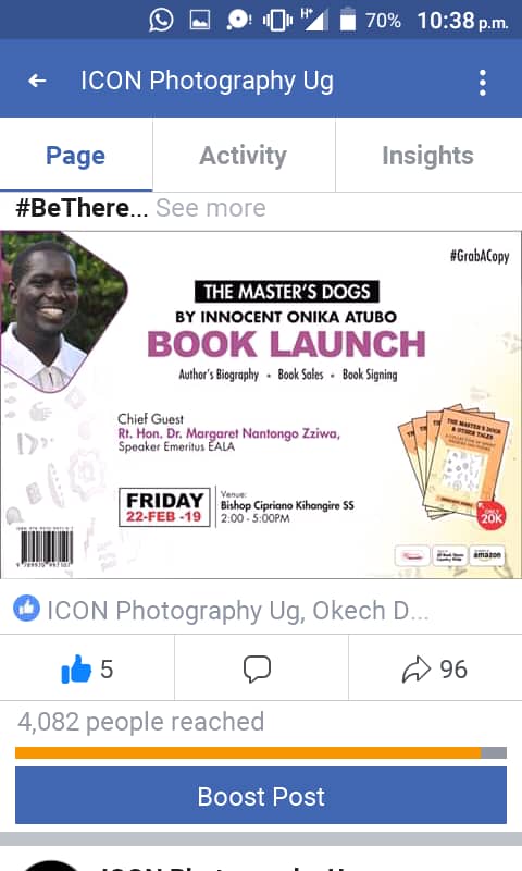 Zziwa urges educationists to invest in writers as Onika Atubo launches The Master's Dog