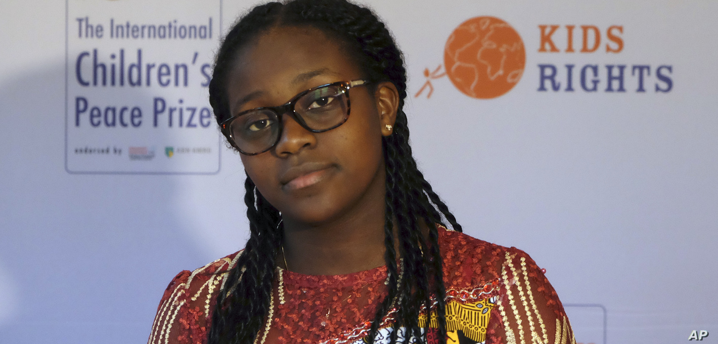 Cameroon teen girl wins international children’s peace prize